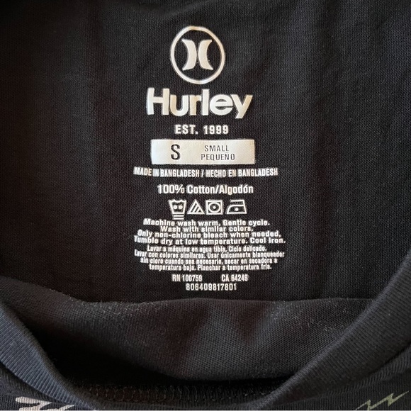 NWOT Black Hurley Eagle Graphic Tee - Picture 3 of 6